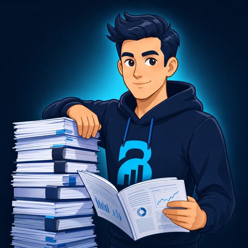 The Analyst reviewing papers — illustration